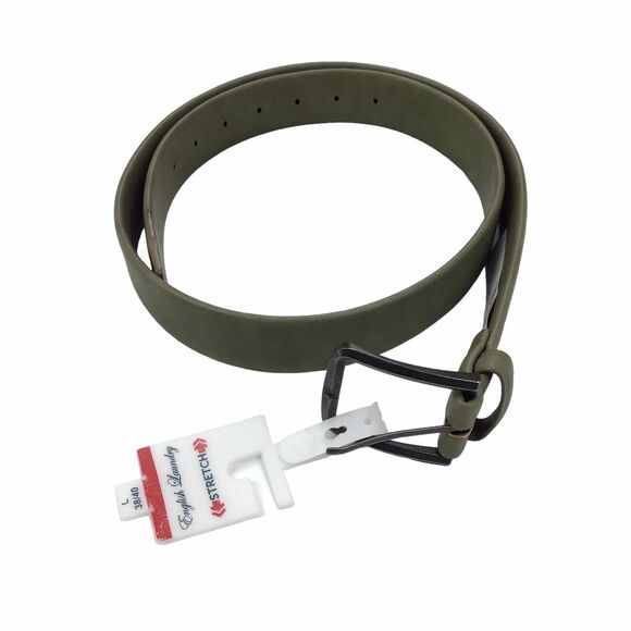 English Laundry Men's L Belt in Olive Green Size 38/40 Vegan Faux Leather - Picture 5 of 5